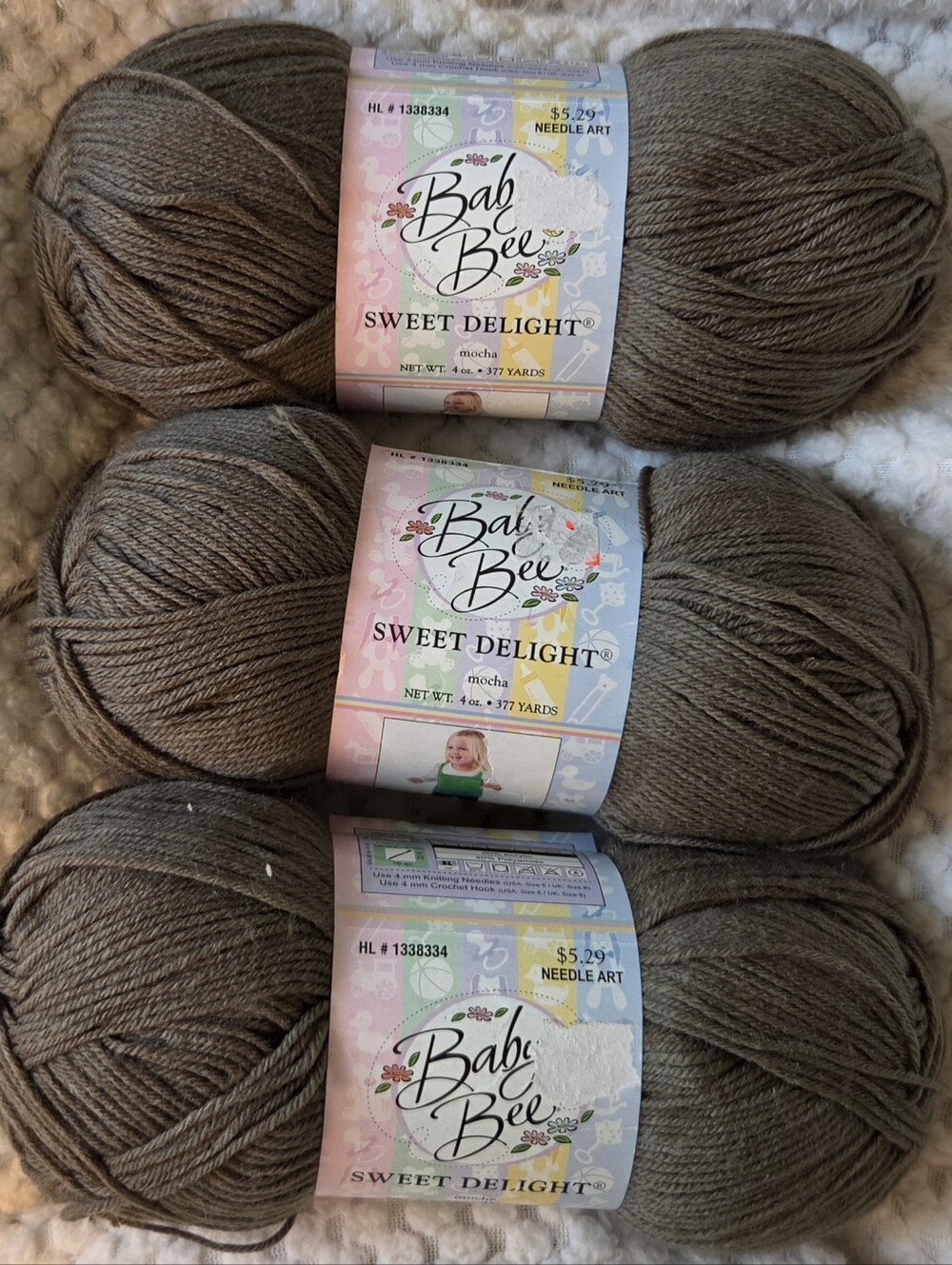 Sweet Delight Mocha Yarn 3 Skeins